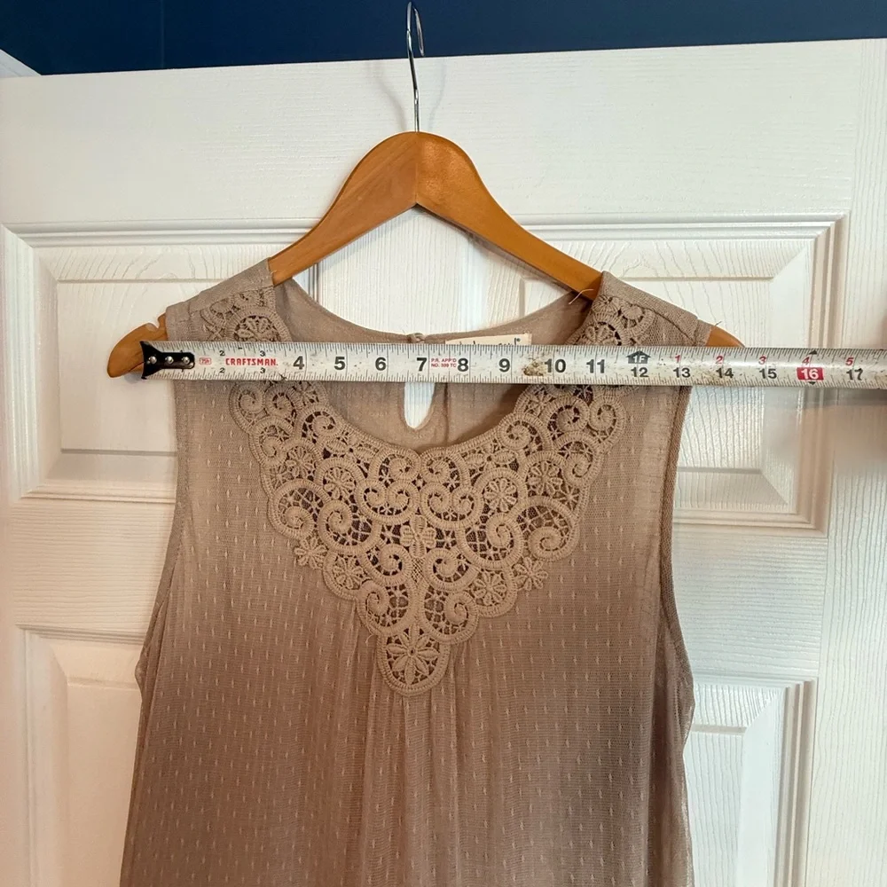Indigo Soul Tan Lace Mini Dress - Picture 4 of 5